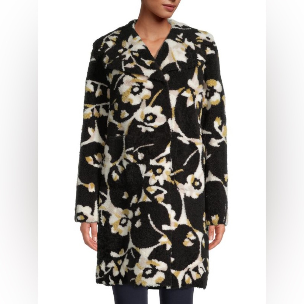 Never Worn: Valentino Floral Shearling & Leather Coat
